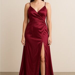 Trixxi Burgundy Maxi Dress